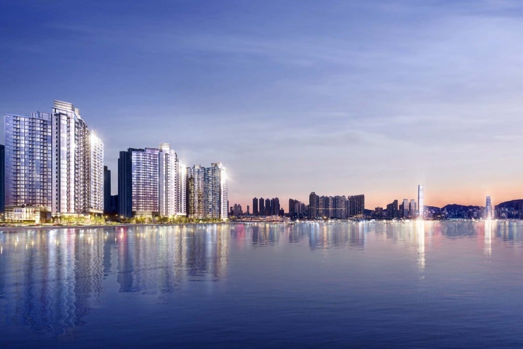 An artist’s impression of Grand Victoria, a luxury Hong Kong harbourfront residential property, which is being built by the developers Sino Land, Wheelock Properties, K. Wah International, Shimao Property and SEA Group.