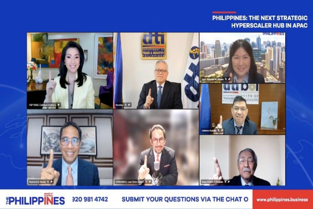 (L-R) [1st row] PLDT and Smart First Vice President and Head of Group Corporate Communications Cathy Yang; Department of Trade and Industry Secretary Ramon Lopez; Department of Information and Communications Technology Secretary Gringo Honasan; [2nd row] ePLDT President & CEO and SVP & Head for PLDT and Smart Enterprise Business Groups Jovy Hernandez; Department of Energy Senior Undersecretary Jesus Cristino Posadas; Chief Sustainability Officer of Meralco Group and CEO of eSakay Raymond B. Ravelo