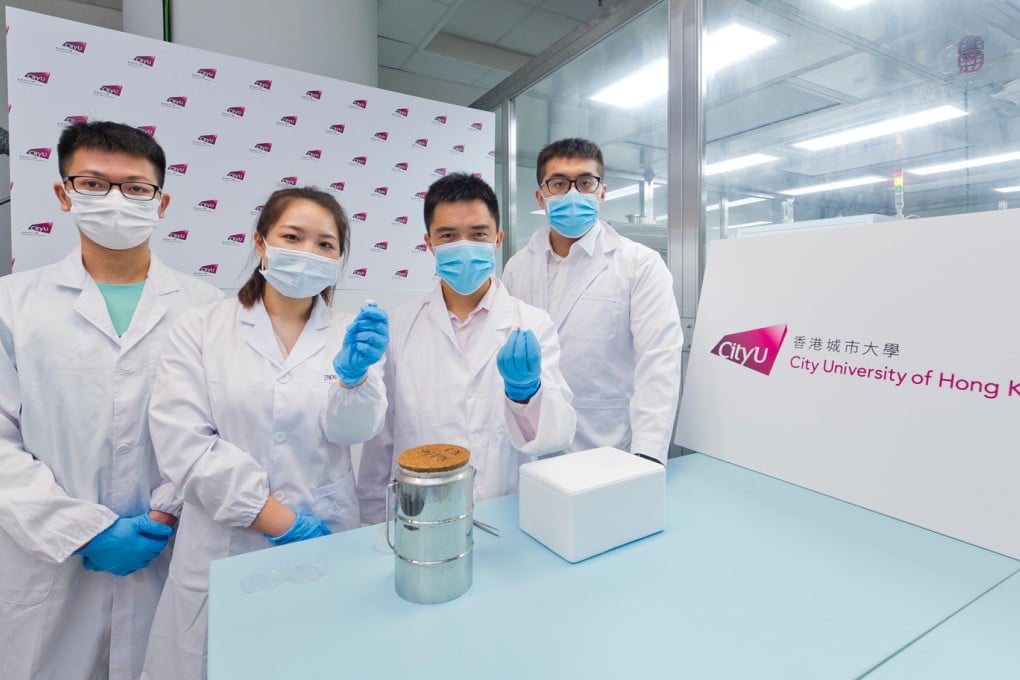 Dr Xu Chenjie (second from right) and his research team.