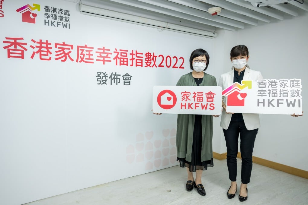 The Hong Kong Family Welfare Society (HKFWS) has released “Hong Kong Family Wellbeing Index 2022” report. Chief Executive of HKFWS, Amarantha Yip (left), and Senior Manager of HKFWS, Teresa Cheung (right).