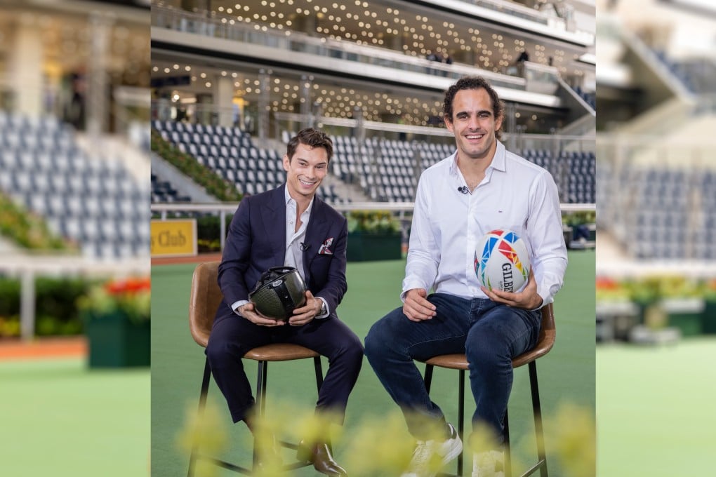 BMW Hong Kong Derby 2023 winning jockey Alexis Badel takes time out for a sharing session with France 7s men’s rugby team captain Jonathan Laugel.