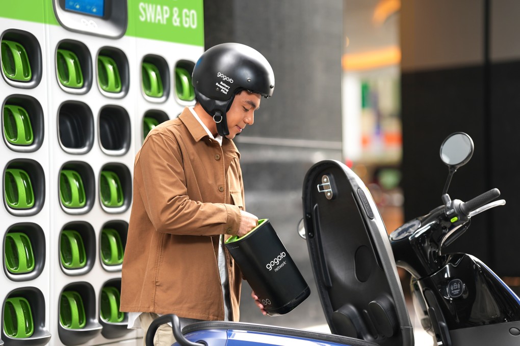 It’s as easy as swap and go with the Gogoro battery-swapping station.