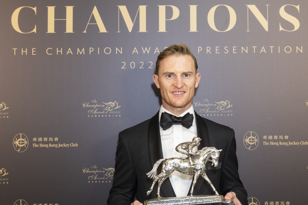 Zac Purton received his sixth Champion Jockey Award at The Champion Awards.