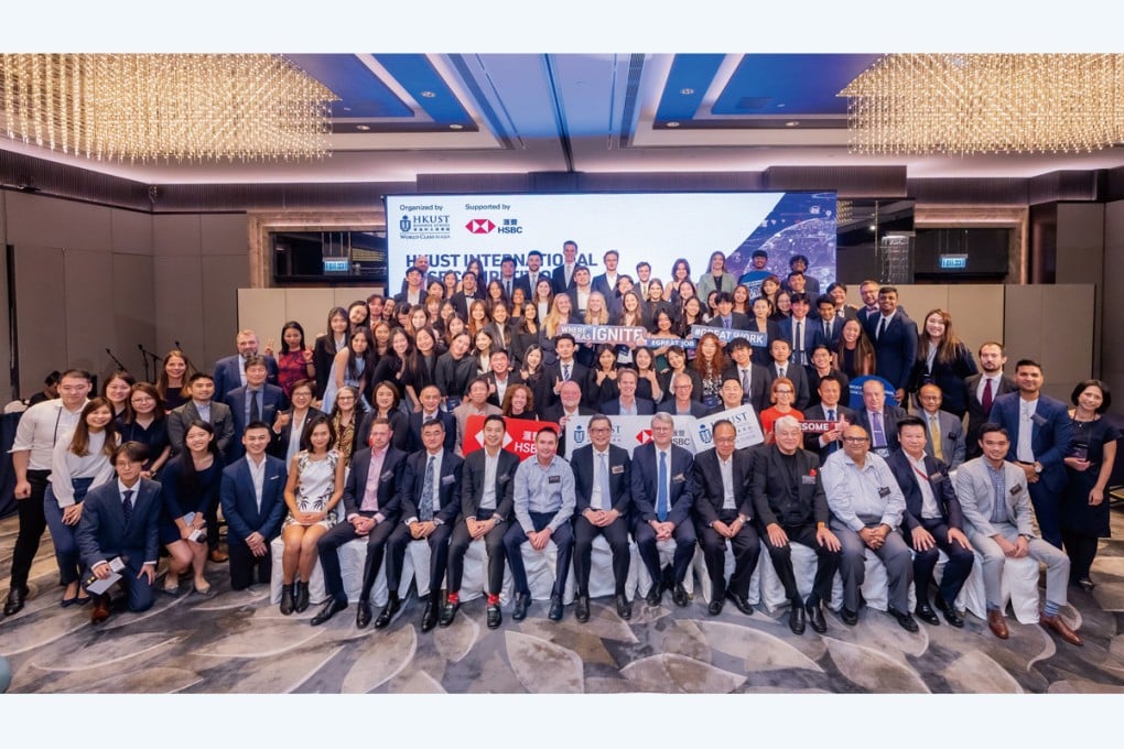 The participating teams and judges of HKUST International Case Competition (HKICC) 2023. HSBC was the industry partner of the competition. As a platform for fostering innovative minds, HKICC has played a crucial role in ensuring young people possess the skills to address real-world business challenges. Over more than two decades, the competition has established itself as a key platform for students across continents to engage in friendly contests in the art of solving cases.