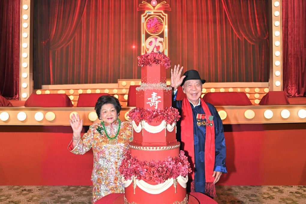 Dr Lui Che-woo and Mrs Lui Chiu Kam-ping. Dr Lui, dresses in traditional Chinese attire and in fine fettle, speaks to guests saying, "Turning 95 years old this year, I am grateful for the blessings from heaven, allowing me to have a home full of children and grandchildren, and a fulfilling life. I would like to sincerely thank my long-time friends here tonight for your care and concern to my family.”