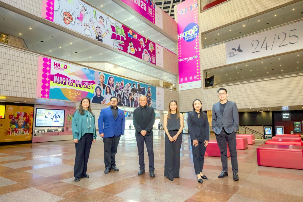 Maestro Tan Dun (third from left) brings emerging Hong Kong artists to the mainland and global stage. (From left) Candice Chung, Henry Ngan, Rachel Cheung, Elise Liu, and Apollo Wong.