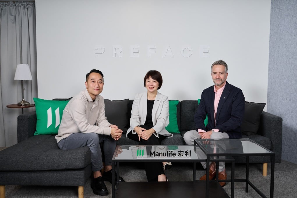 Manulife and Preface join hands to drive public AI fluency: (from left) Tommie Lo,  Founder and CEO of Preface, Celia Ling, Chief Marketing Officer for Hong Kong and Macau at Manulife (International) Ltd, and Andy Bruce, Chief Information Officer for Hong Kong and Macau at Manulife (International) Ltd.