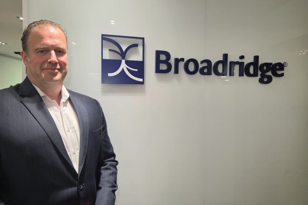 Wout Kalis, Senior Country Officer, Broadridge, at the company’s Hong Kong office
