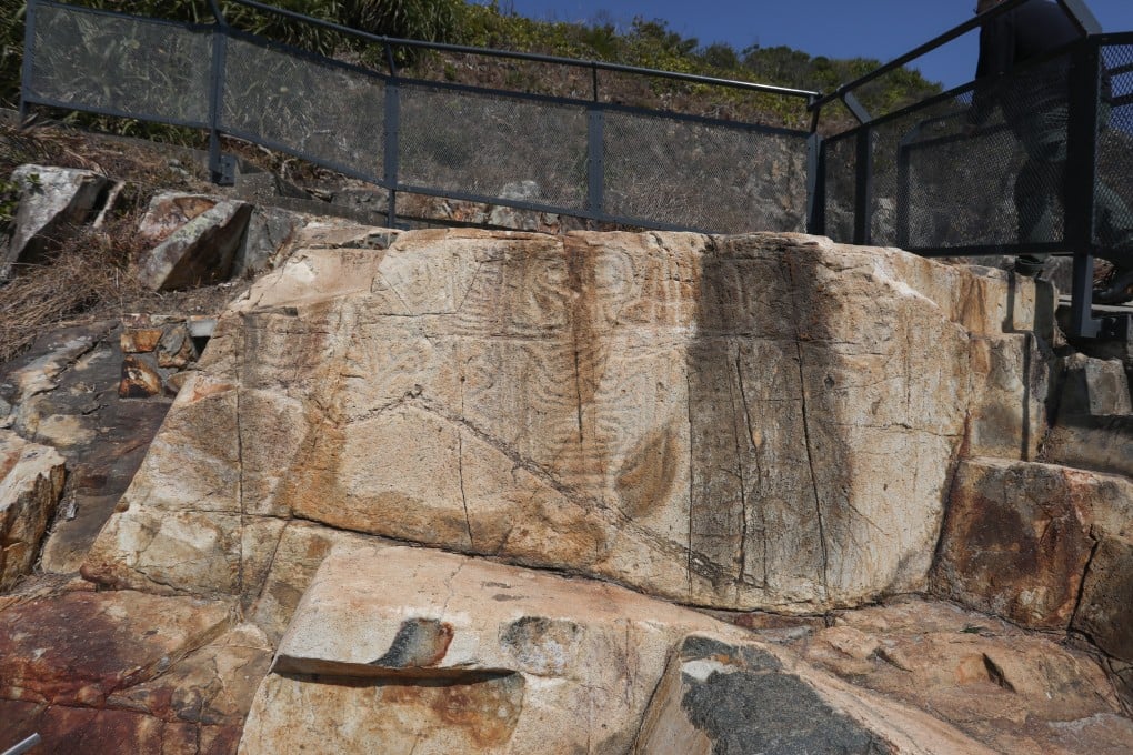 Bronze Age rock carvings in Big Wave Bay, Hong Kong Island. Photo: Jonathan Wong