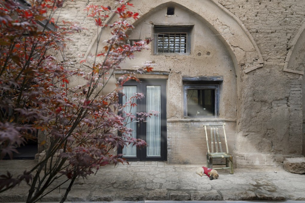 The exterior of one of the three former cave homes converted for the first phase of the hotel project in Chali village, Sanmenxia, Henan province in northern China.