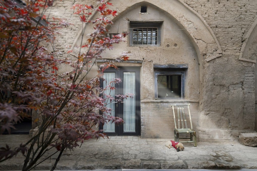 The exterior of one of the three former cave homes converted for the first phase of the hotel project in Chali village, Sanmenxia, Henan province in northern China.