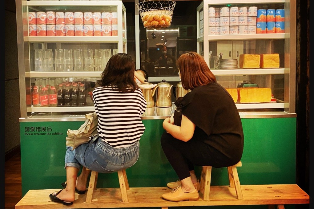 Visitors experience an old Hong Kong food stall on October 16, 2020, as they visit the Hong Kong Museum of History’s permanent exhibition before it is closed for renovation. Photo: Robert Ng
