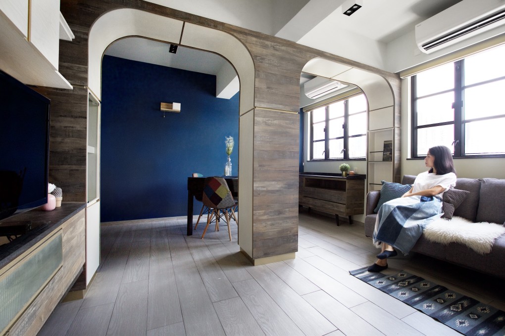 Arches provided a clever solution to this tenement flat in Kowloon City, Hong Kong, designed by Sim-Plex Design Studio. Photo: Sim-Plex Design Studio