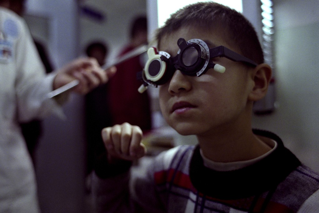 A child has his eyes tested at the Aydia Ophthalmological Hospital in Urumqi, Xinjiang, China. China’s myopia epidemic shows no signs of improving. Photo: Corbis via Getty Images
