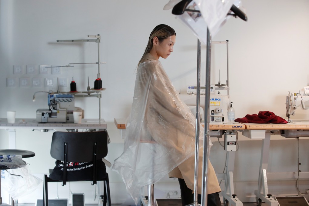 A model waits before a presentation during a digital fashion show as part of the Women’s Fashion Week in Paris. Photo: Reuters