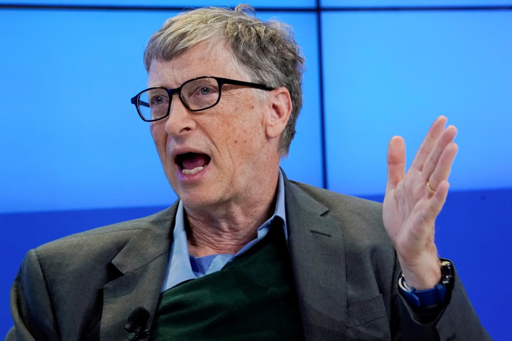 Bill Gates speaks at the World Economic Forum annual meeting in Davos, Switzerland, in January 2018. A well-known billionaire philanthropist, Gates has spearheaded an aggressive and comprehensive public campaign to mitigate and eradicate the virus. By April last year, he has given about US$300 million through the Bill and Melinda Gates Foundation. Photo: Reuters