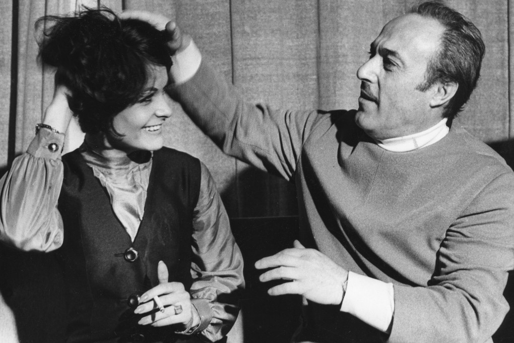 Designer Jacques Esterel with model Bibelot at 
Kai Tak airport in 1968. Photo: SCMP