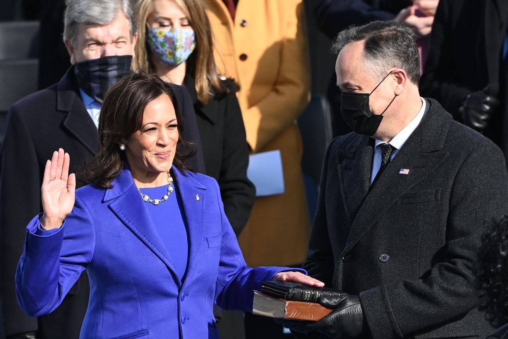 Kamala Harris is sworn in as the 49th Vice President of the United States, in Washington, on January 20. Photo: AFP