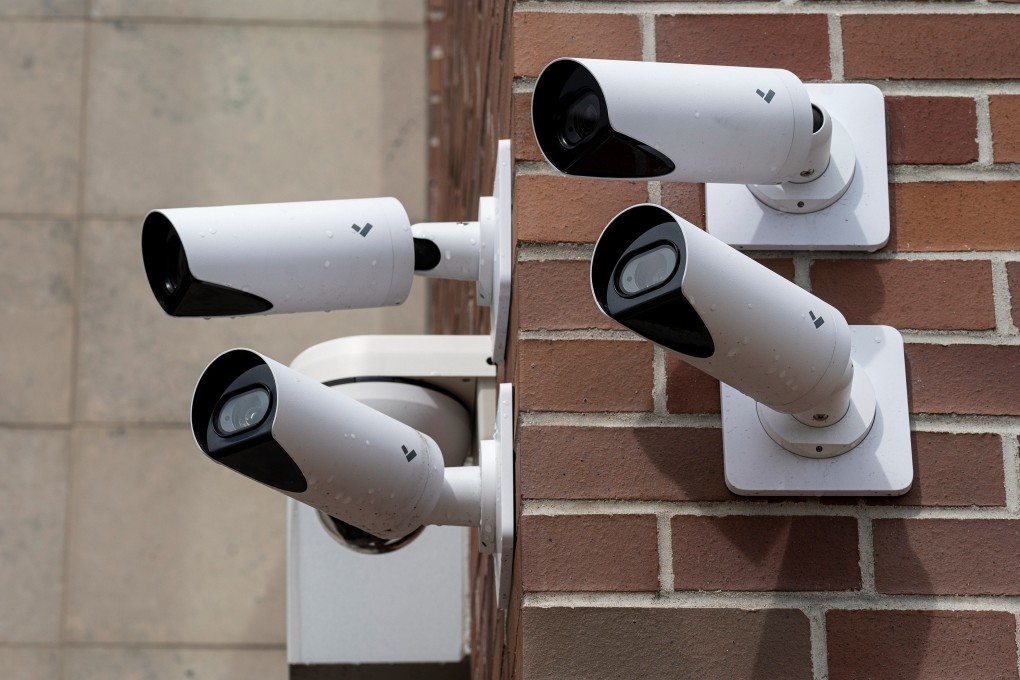 Verkada Inc security cameras at the company’s headquarters in San Mateo, California, US, on March 10, 2021. Photo: Bloomberg