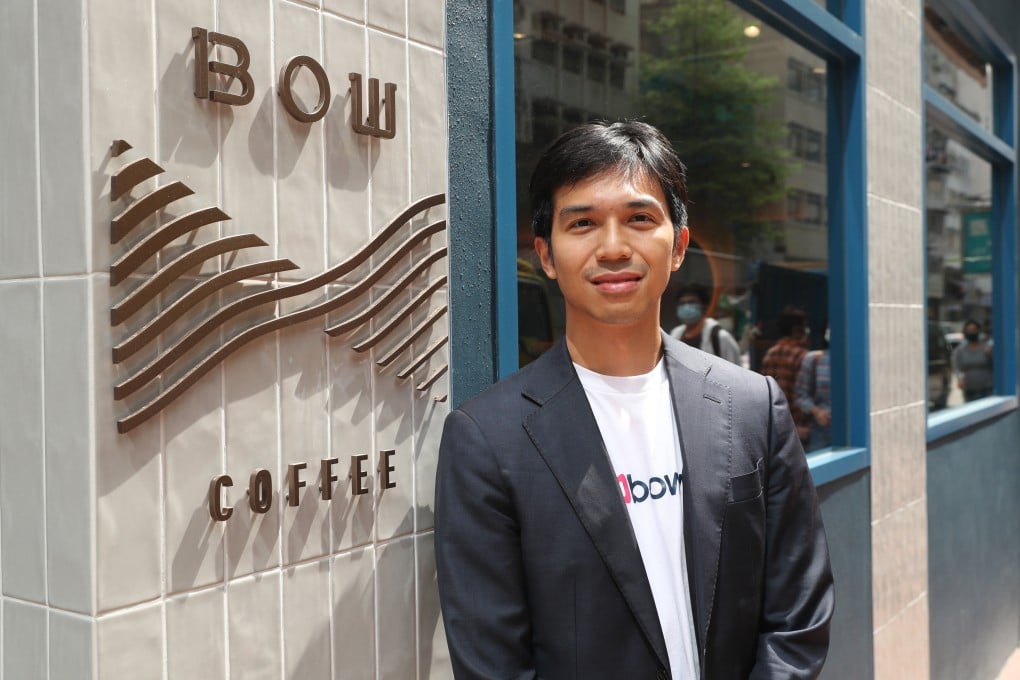 Michael Chan, co-Founder and co-chief executive officer, poses for a picture at Bow Coffee in Wan Chai. Photo: Edmond So