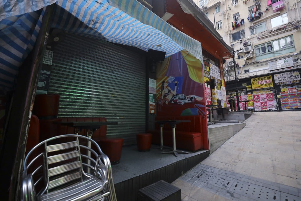 Bars remain closed at Lan Kwai Fong in Central on January 17 amid the fourth wave of coronavirus infections. Photo: Dickson Lee