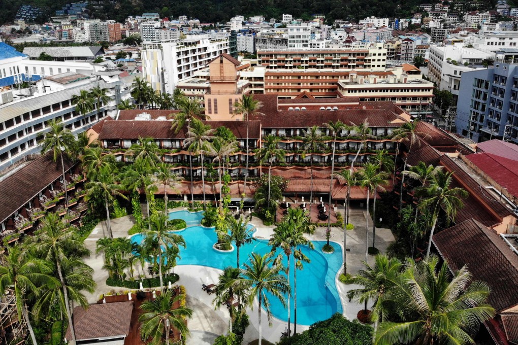 An empty swimming pool at a hotel in Patong, Phuket. Average occupancy rates in late January were below 30 per cent in popular resort markets such as Thailand. Photo: AFP