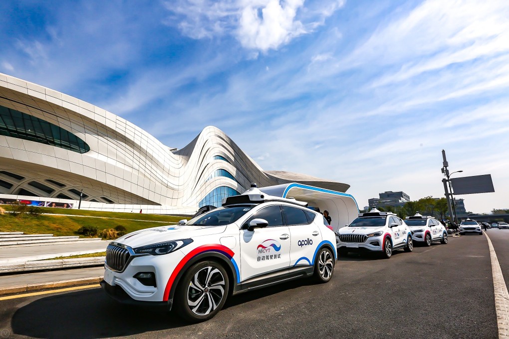 Baidu robotaxis are seen in Changsha, capital of Hunan province. Photo: Handout