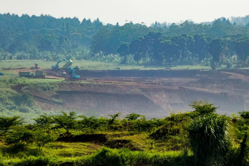 A construction site for a theme park that was to be part of Lido City, in West Java, in November 2017. Photo: AFP