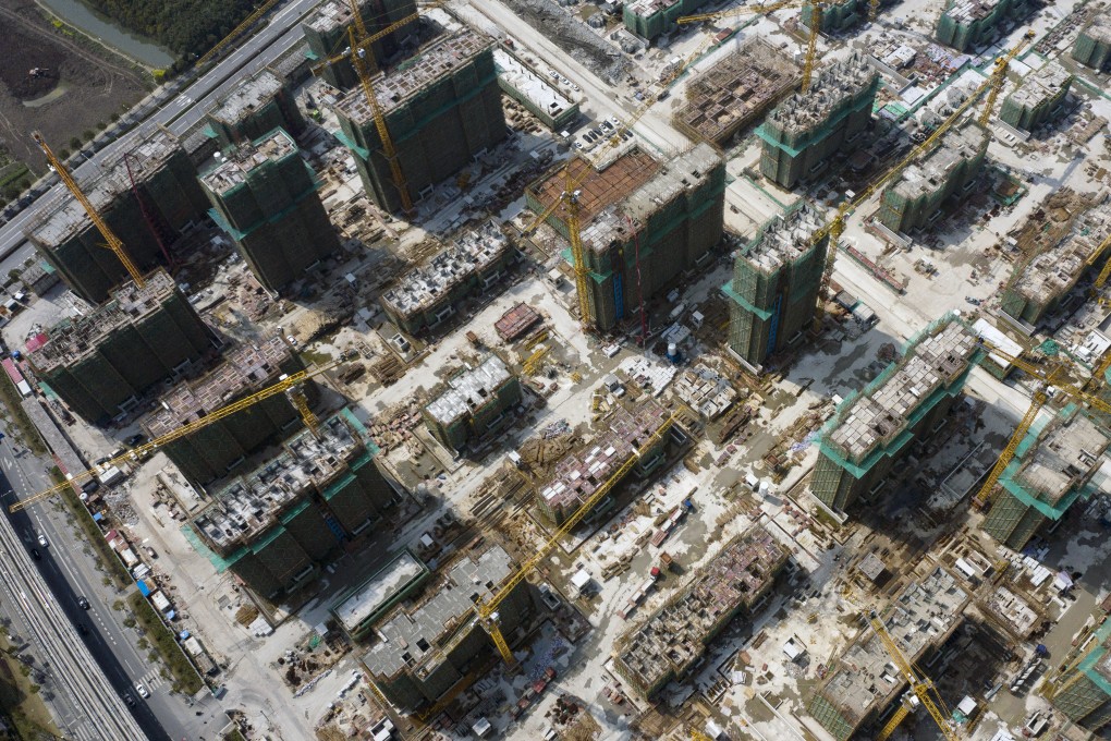 An aerial view of residential buildings under construction on the outskirts of Shanghai. Government support is encouraging the build-to-rent sector in Asia, including China. Photo: Bloomberg