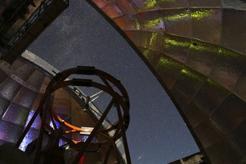 This Nasa photo shows the view from inside the dome of Nasa’s Infrared Telescope Facility, which was used to measure the infrared spectrum of asteroid 2001 FO32. Photo: Handout/Nasa/AFP