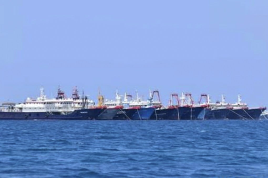 The US has expressed concerns over the presence of more than 200 Chinese fishing vessels near a disputed South China Sea reef. Photo: Philippine Coast Guard/National Task Force-West Philippine Sea via AP