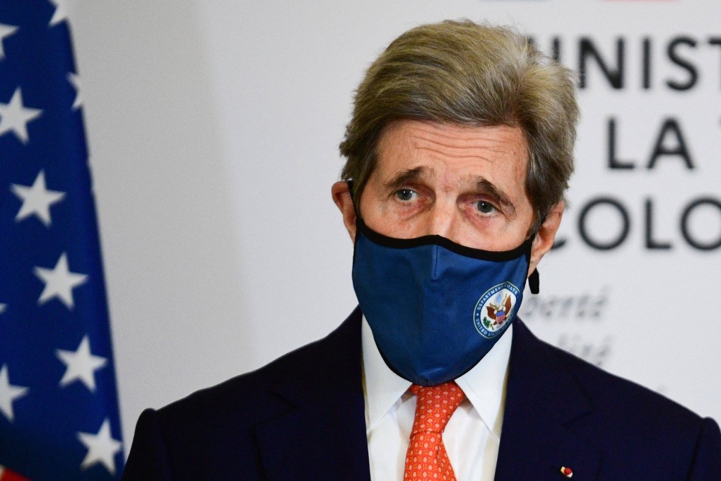 US climate envoy John Kerry speaks during a press conference in Paris on March 11. Photo: AFP