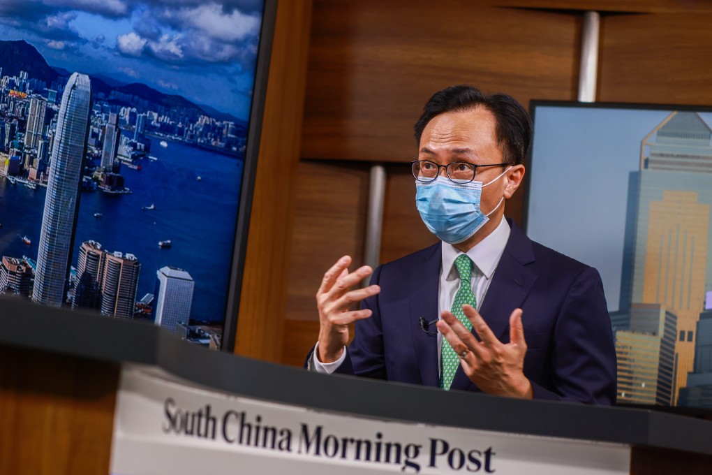 Secretary for the Civil Service Partick Nip at the Post office in Causeway Bay. Photo: May Tse