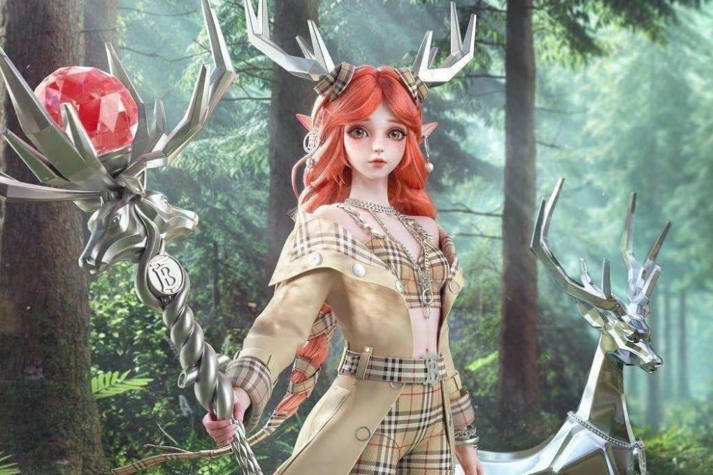 Yao, a character from Tencent’s blockbuster online battle game Honor of Kings, dons a Burberry outfit. Photo: TiMi Studios/Burberry