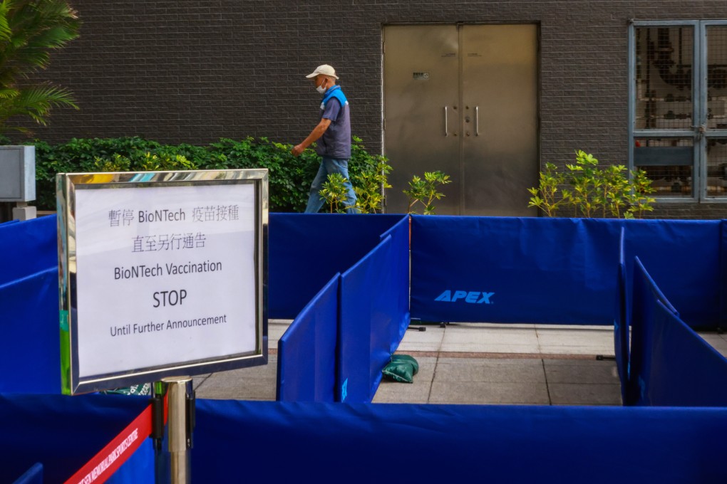 Hong Kong suspended its BioNTech vaccination roll-out on Wednesday. Photo: May Tse