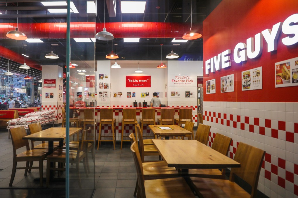 US burger chain Five Guys opened its first Hong Kong outlet in Wan Chai in 2018. Photo: Xiaomei Chen