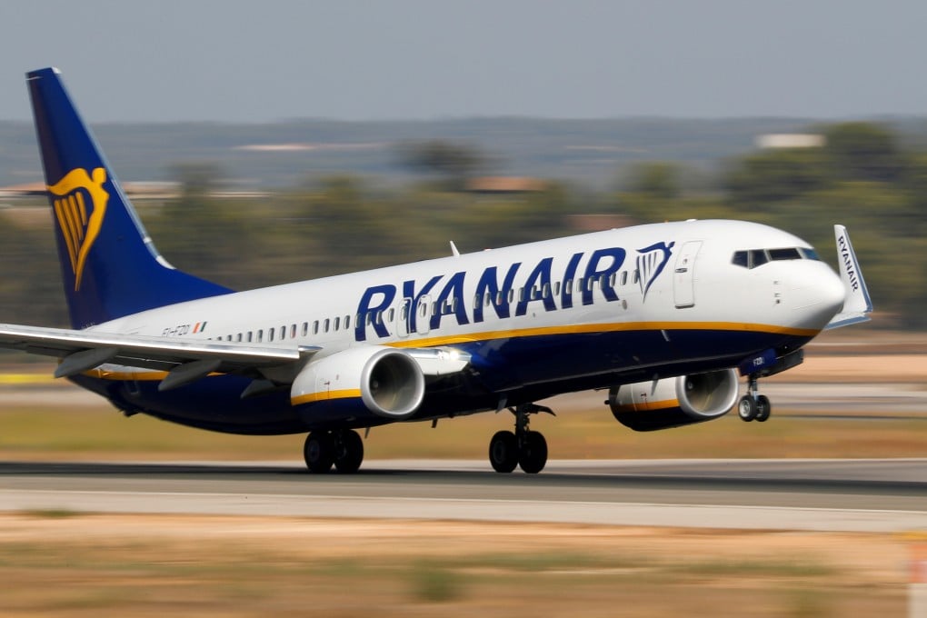 A Ryanair Boeing airplane takes off from the airport in Palma de Mallorca, Spain. Photo: Reuters