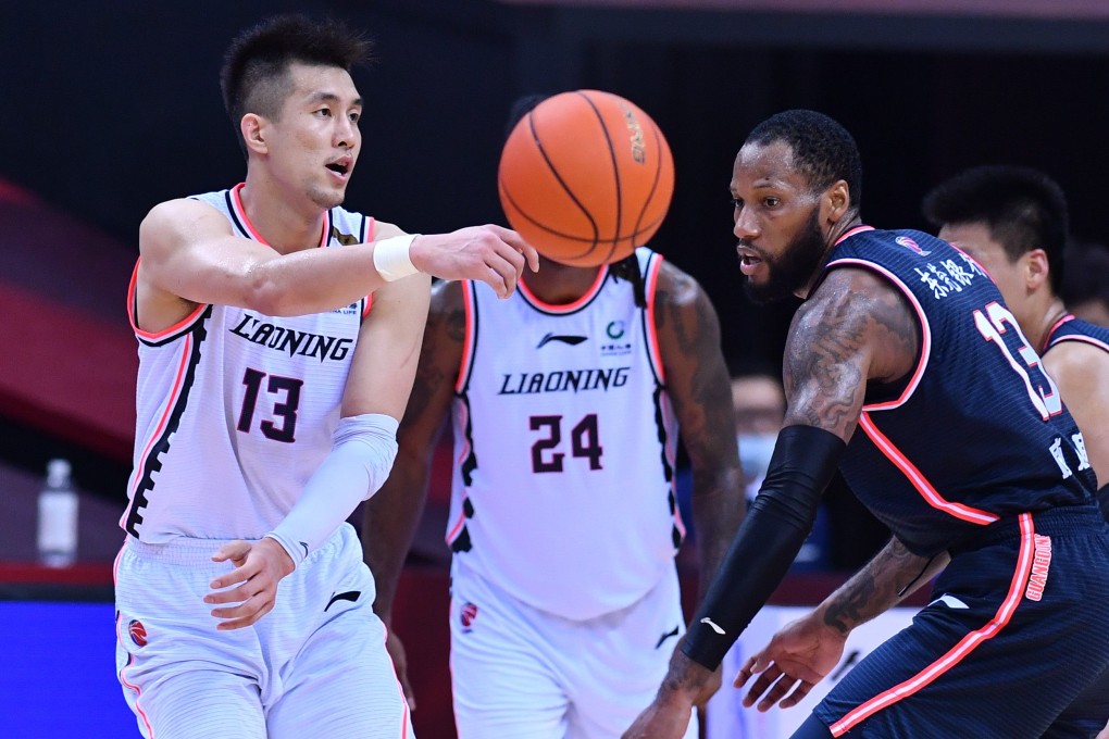 Guo Ailun (No 13) in action for the Liaoning Flying Leopards in the Chinese Basketball Association finals in August, 2020. Photo: Xinhua