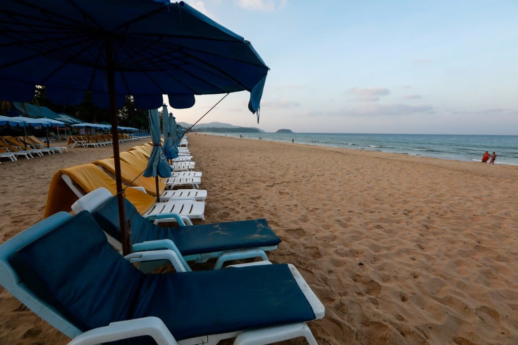 FILE PHOTO: Empty chairs are seen on a beach which is usually full of tourists, amid fear of coronavirus in Phuket, Thailand March 11, 2020. REUTERS/Soe Zeya Tun/File Photo