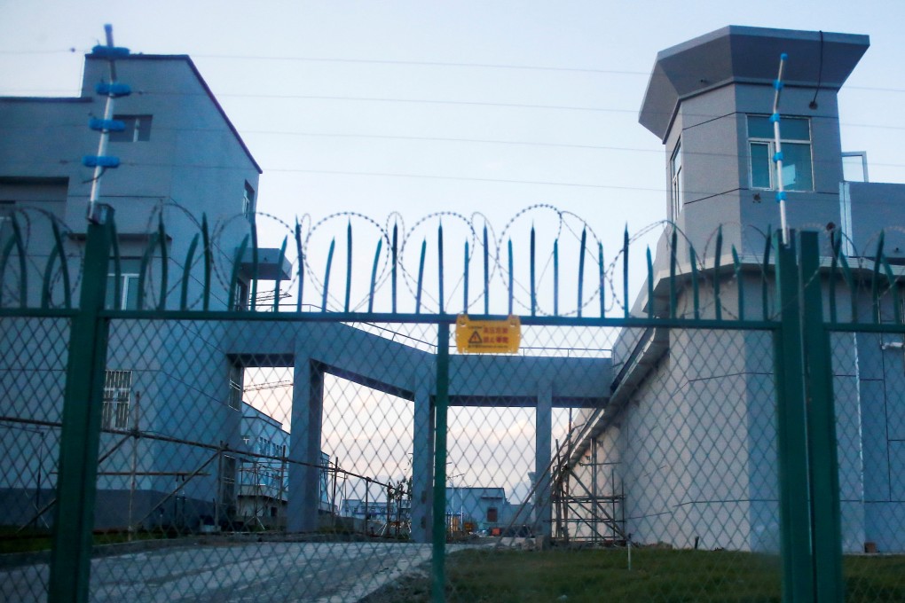 A perimeter fence surrounds what is officially known as a vocational skills education centre in Dabancheng in Xinjiang. Photo: Reuters