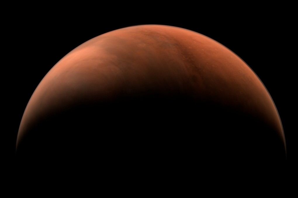An image of Mars taken by China’s Tianwen-1 unmanned probe. Image: China National Space Administration via Reuters