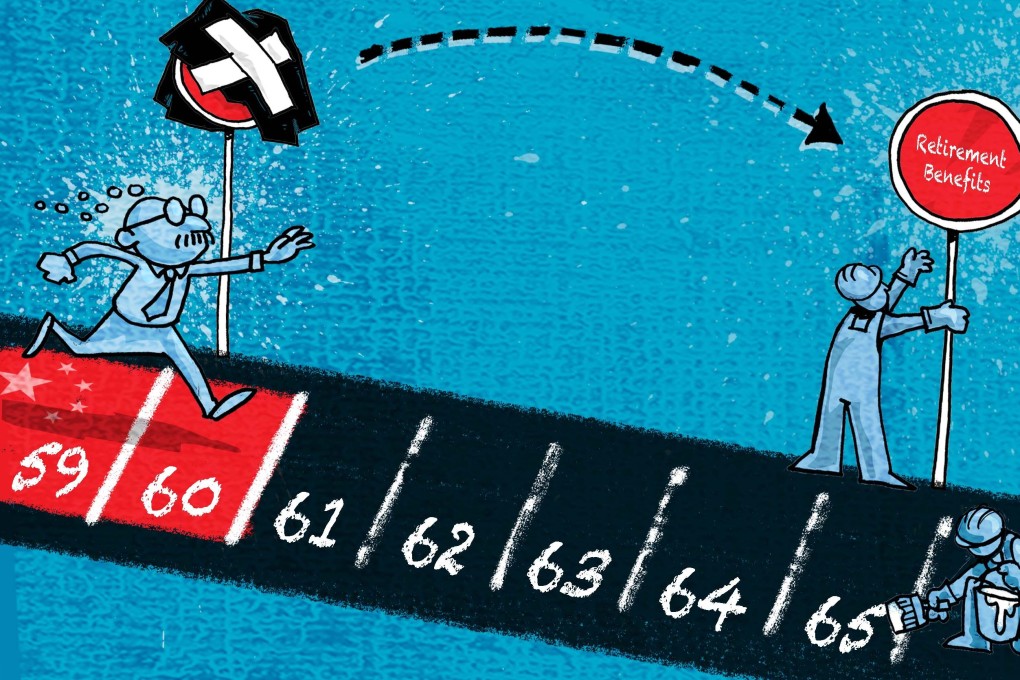 China’s plan to lift its retirement age has sparked deep concern among working and middle class citizens. Illustration: Henry Wong