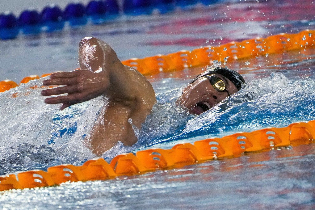 Cheuk Ming-ho on his way to breaking the 800 metre freestyle Hong Kong record. Photo: Hong Kong Amateur Swimming Association