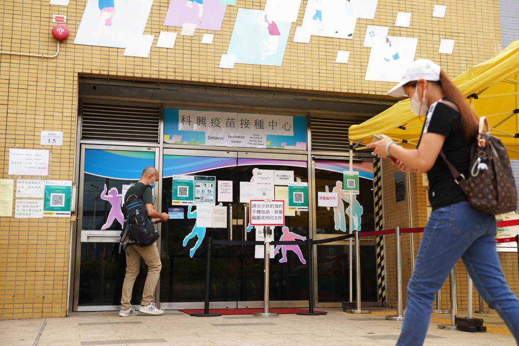 The Community Vaccination Centre at Kowloon Bay Sports Centre in Hong Kong. Photo: Winson Wong