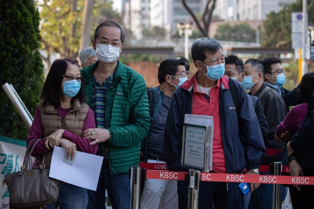 People line up to receive a Sinovac jab in Hong Kong on February 26. The Chinese vaccine is not accredited in much of the world, making it unlikely to be accepted for any international vaccine passport for travel to the US and Europe. Photo: EPA-EFE