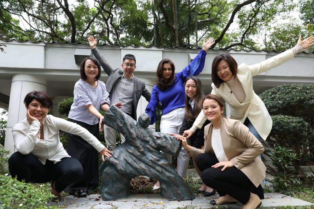 The Breathe HK team (from left) Gaelle Foulon Daffner, Canis Lin, Jimmy Wan, Reema Khanna, Kristin Ng, Vina Zhang and Emerald Shek. Photo: Nora Tam