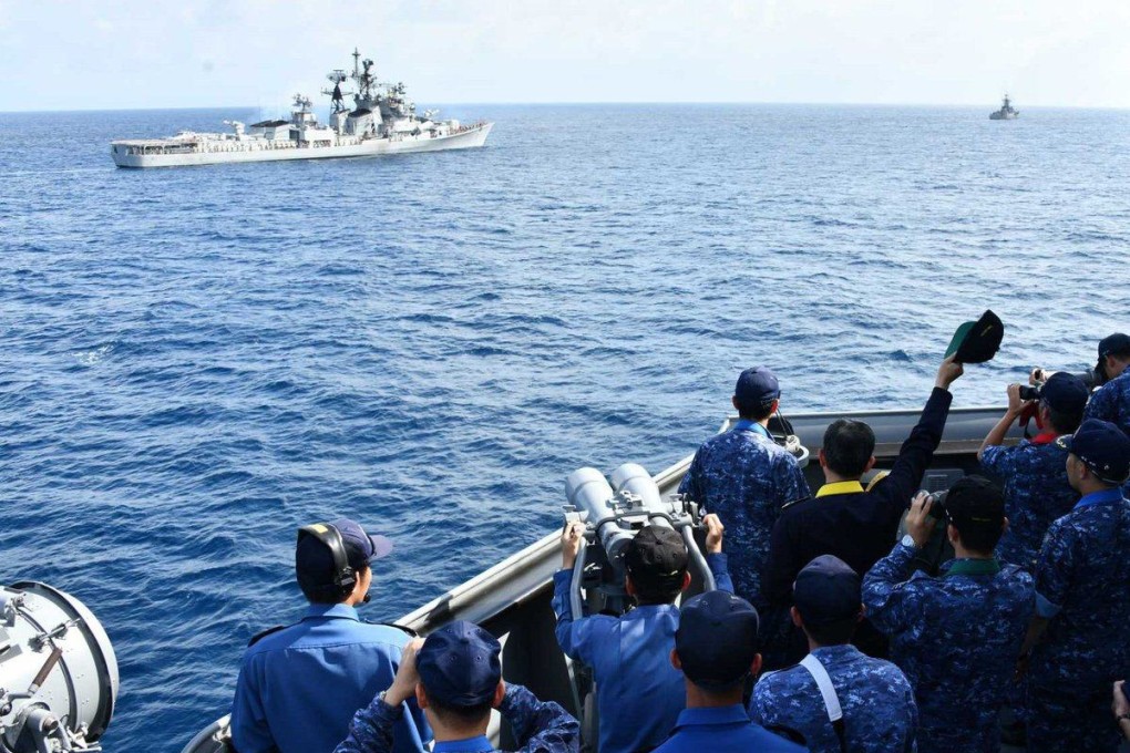 Joint Japan-India naval exercises. Photo: Twitter