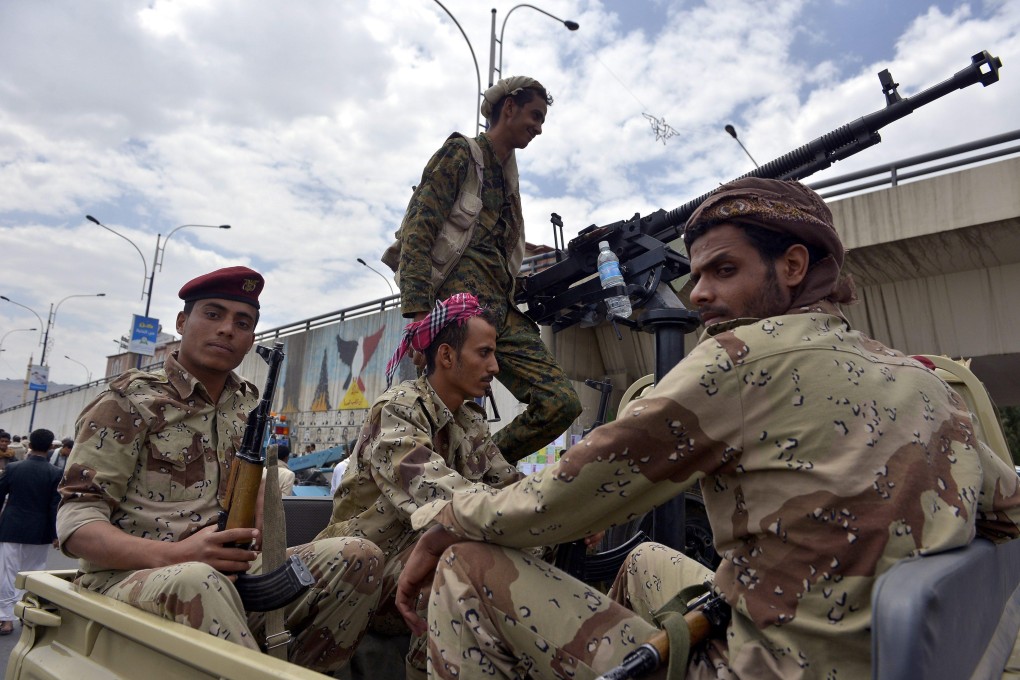 Soldiers patrol a street in Sanaa, Yemen. File photo: EPA-EFE