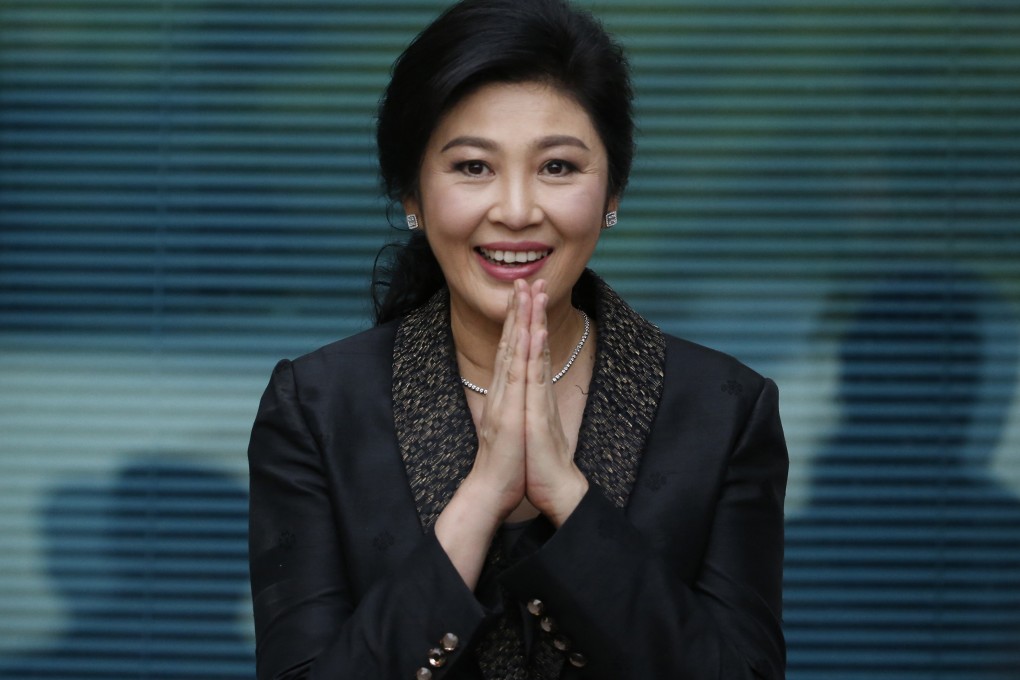 Former Thai prime minister Yingluck Shinawatra arrives at the Supreme Court in Bangkok in August 2017 to make her final statements in a trial on a charge of criminal negligence. Photo: AP