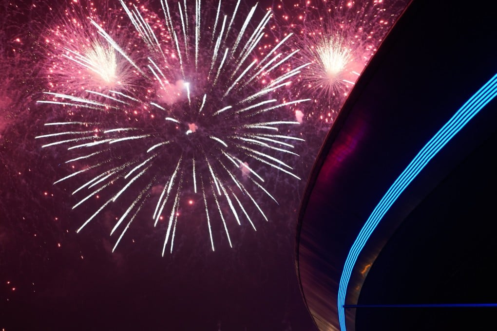 A firework show to celebrate the completion of a terminal area at Chengdu Tianfu International Airport on March 30, 2021. The city will no longer host the FISU World University Games this year. Photo: Xinhua